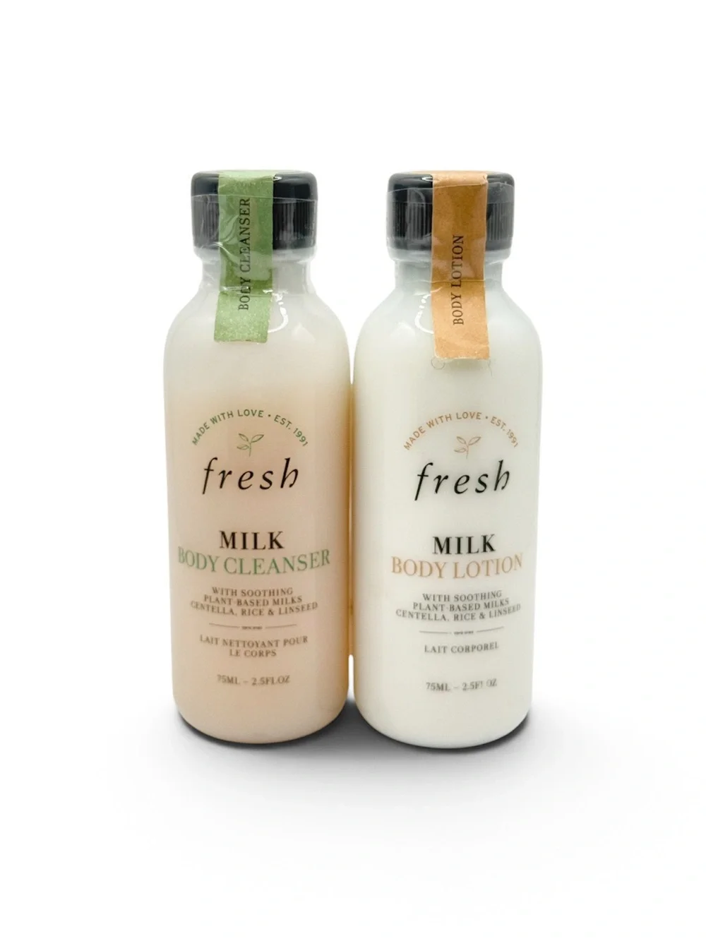 Fresh Milk Body Cleanser & Body Lotion Set 2.5 oz Each NEW Sealed